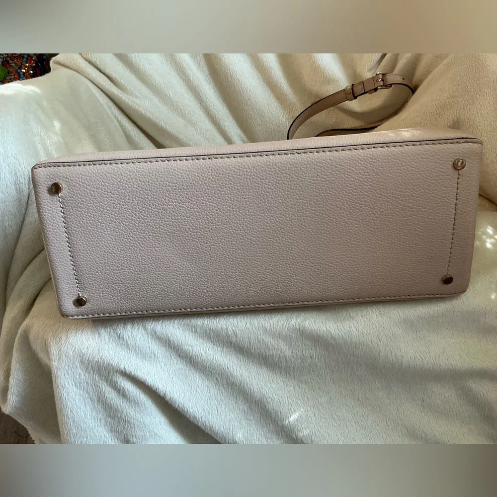 Kate Spade Eva Medium Blush Leather Satchel Nude Pink